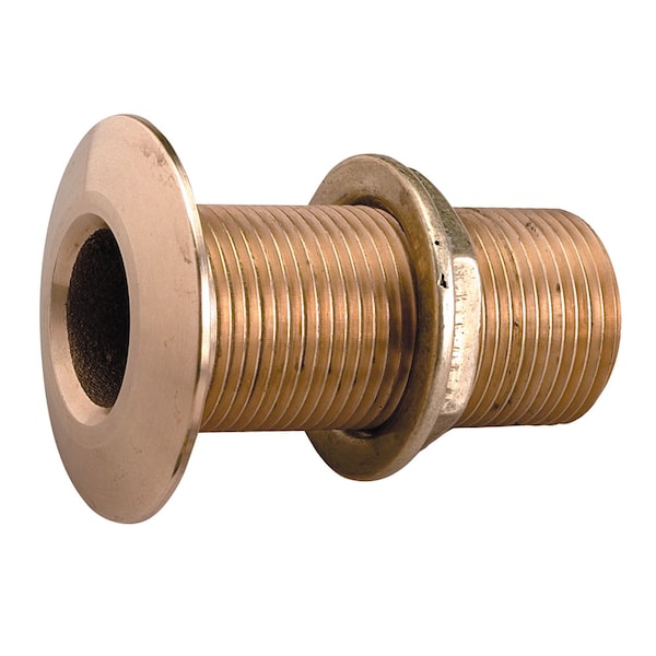 1-1/4" Thru-Hull Fitting W/ Pipe Thread Bronze